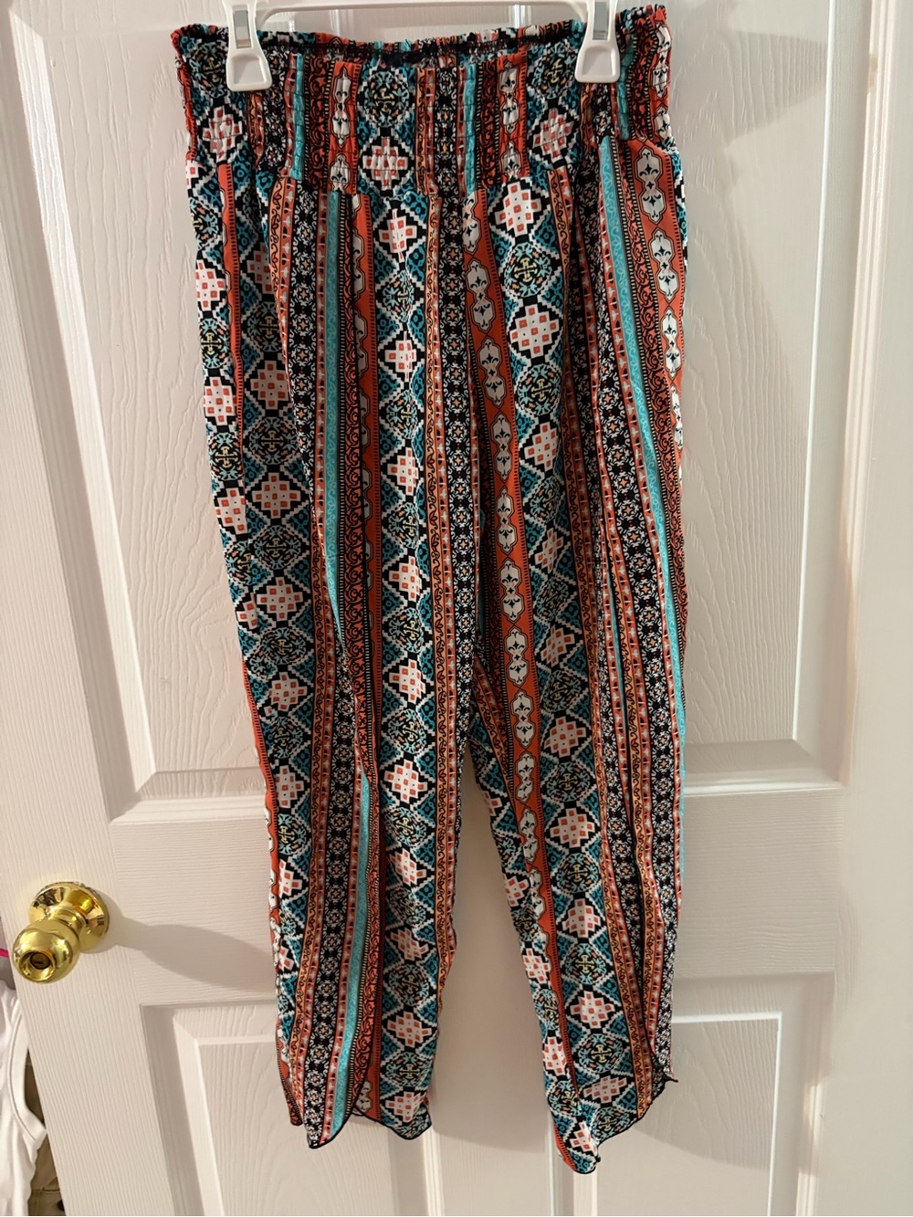 Takara Multicolor Striped Geo Print Casual Pants
